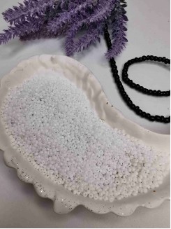 Бисер 13/0 класс А, калиброванный Чехия (белый матовый)